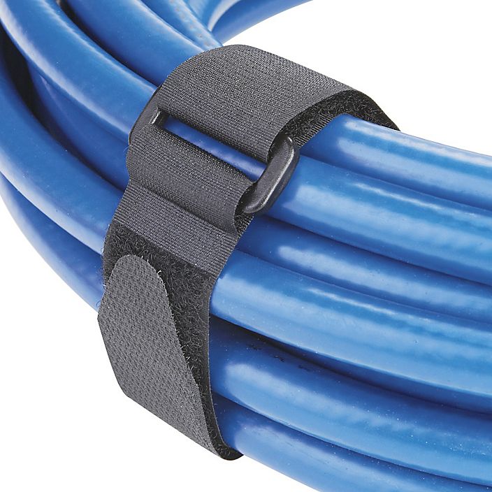 Reusable hook loop buckle strap