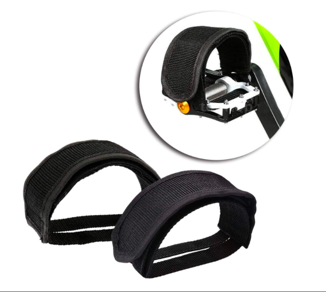 Bicycle Toe Cages Bicycle Foot Straps Hook Loop Double Wide Toe Bike