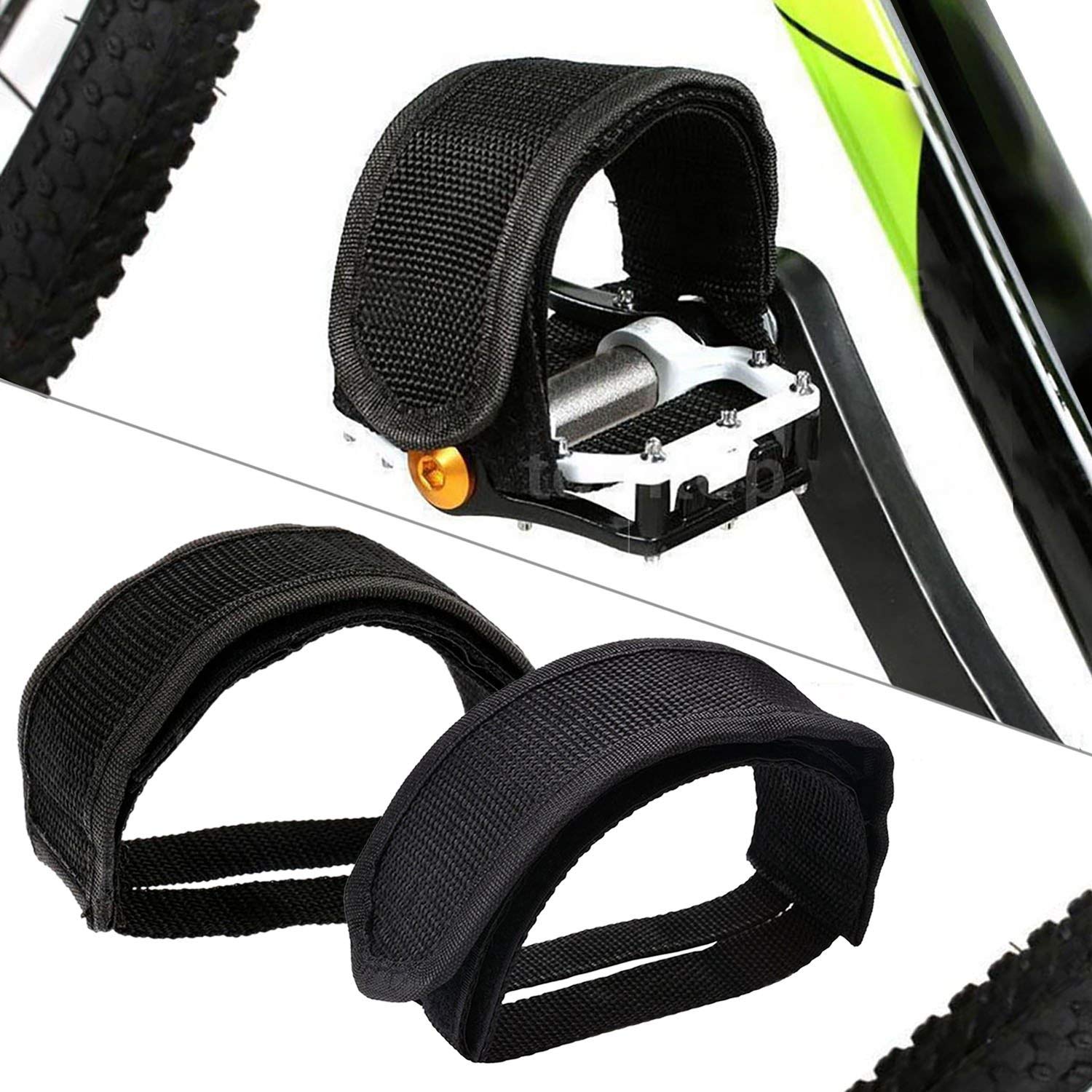 Road Bike Foot Straps Exercise Bike Pedal Strap Bike Toe Clips Bicycle Anti-slip