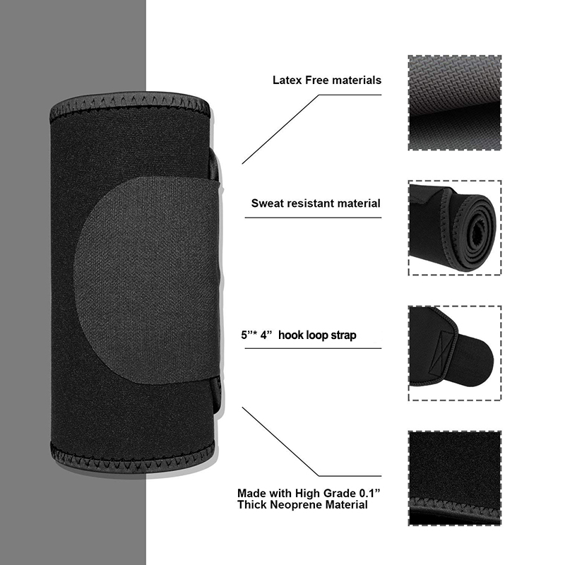Breathable Adjustable Neoprene Lumbar Back Support Belt, Fitness Waist Trimmer Belt