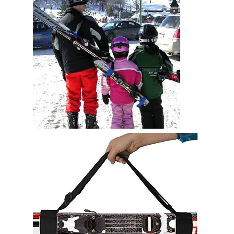 Customized Adjustable Ski Pole Strap Alpine Ski Carrier Strap for Winter Sport