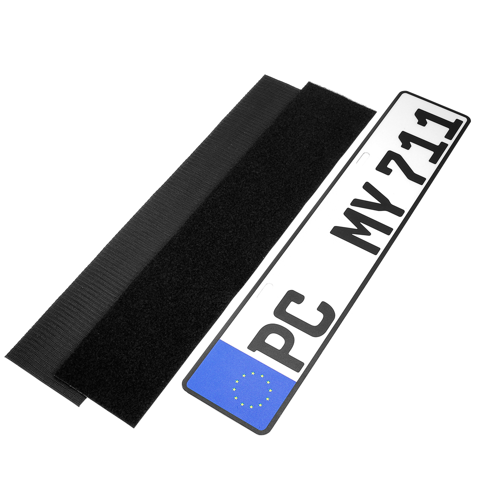 Popular holder tape license plate heavy duty Number Holder Hook And Loop Tape soft license plate stick pad for car 