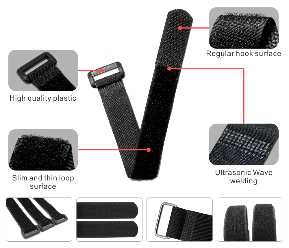 Suitcase Silicone Coated Adjustable Straps Stretch Elastic Strap Plastic Buckle Yoga Hook And Loop Magie Tape Wrist Strap