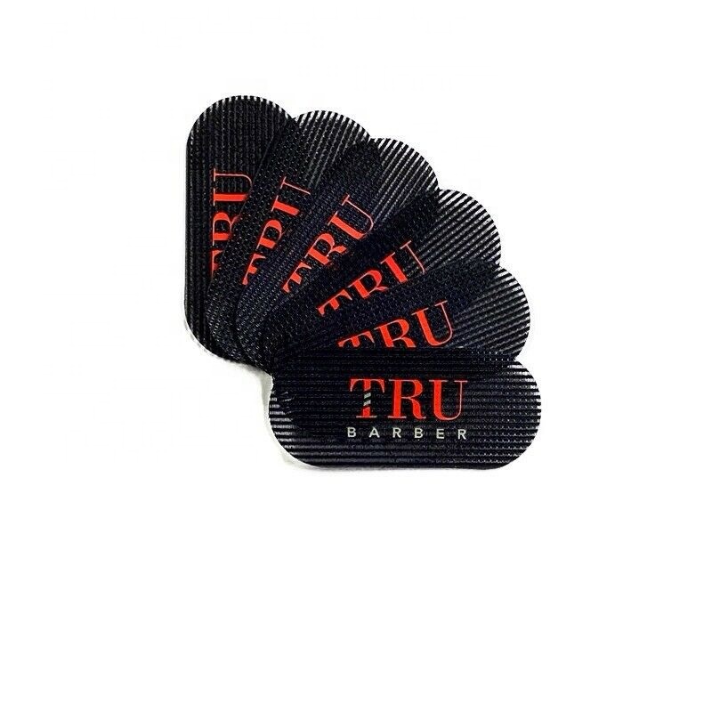 Custom Logo Black Red Velcroes Hair Grip Holder Hook And Loop Hair Gripper Barber Salon Hair Grips