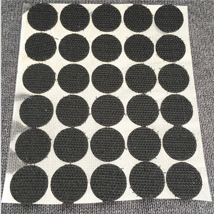 Black Round DOT Velrco Tape Hoop and Loop with Magic 25mm